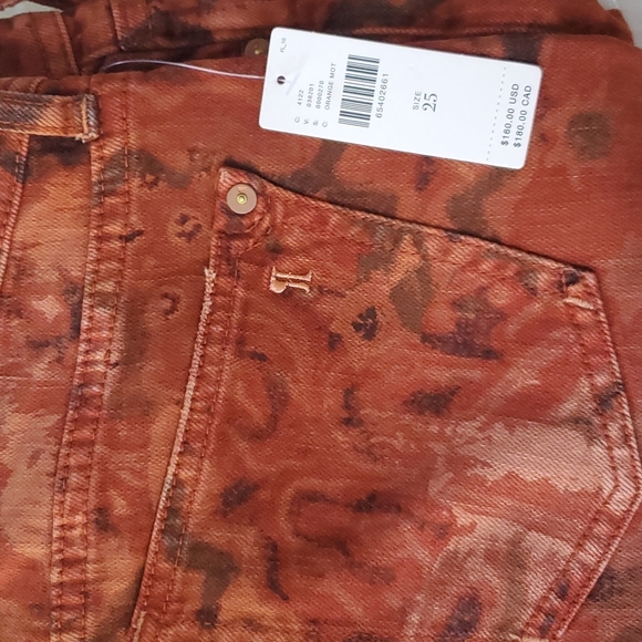 Pilcro Slim Boyfriend Orange Rockstar Skinny Jeans size 25 - Picture 8 of 11
